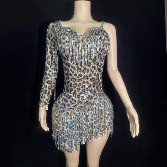 Latty Leaopard Dress