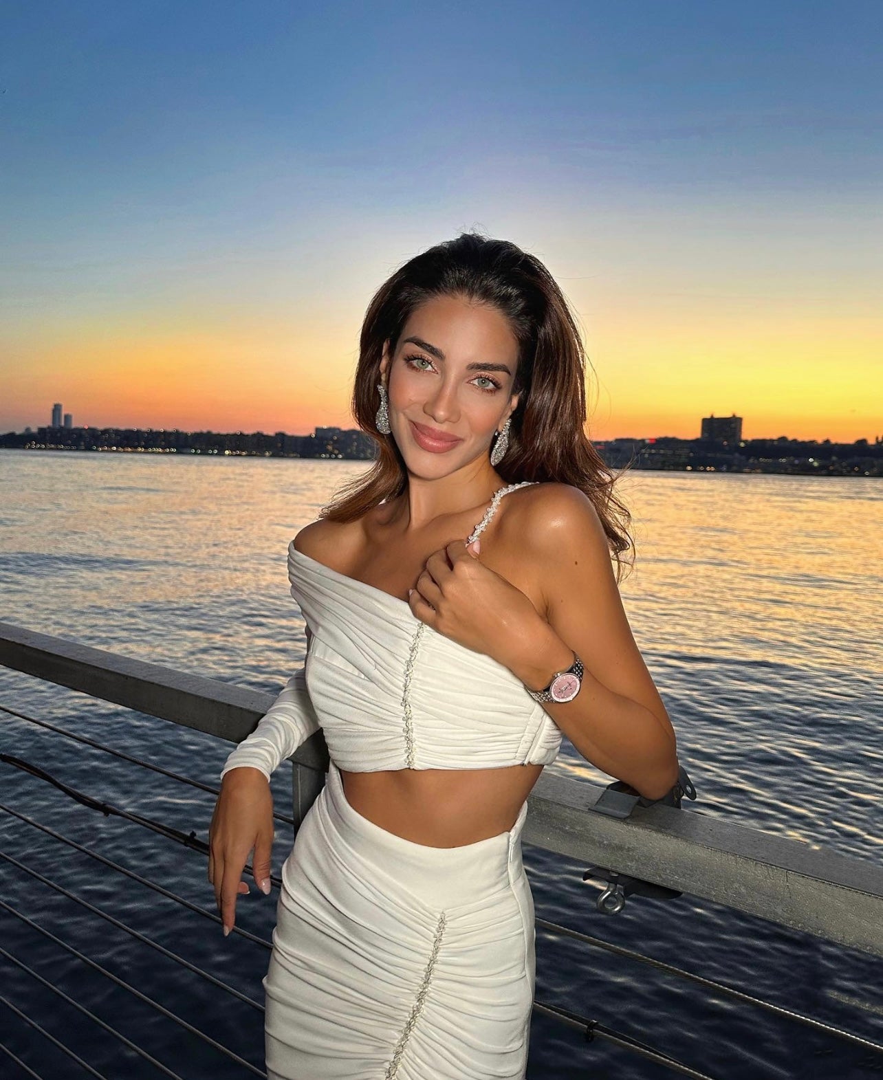 Paris White Skirt Set