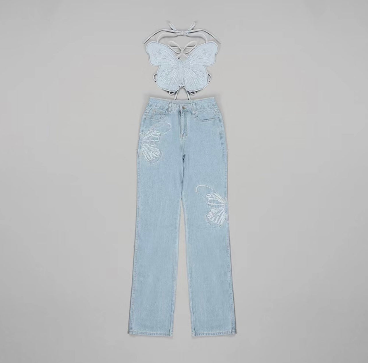 Butterfly Denim Set